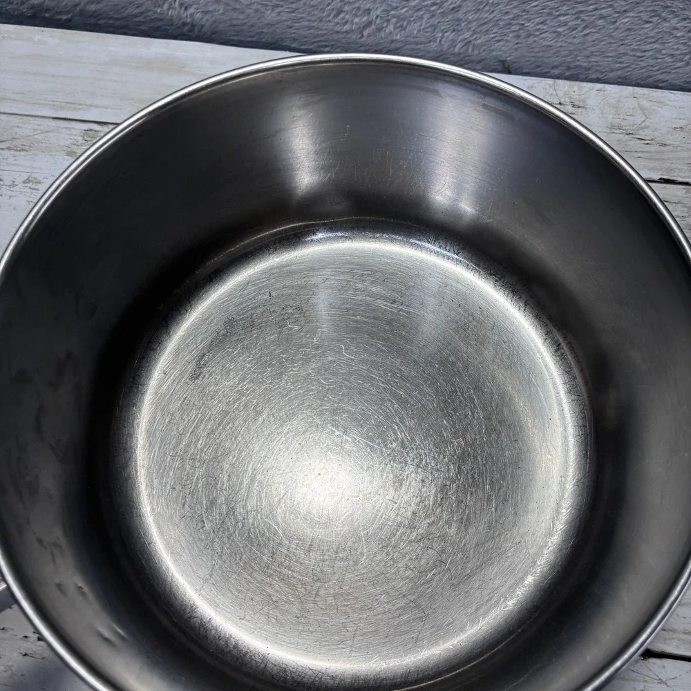 Vintage Revere Ware Stainless Steel Copper Clad Saucepan Pot with Lid